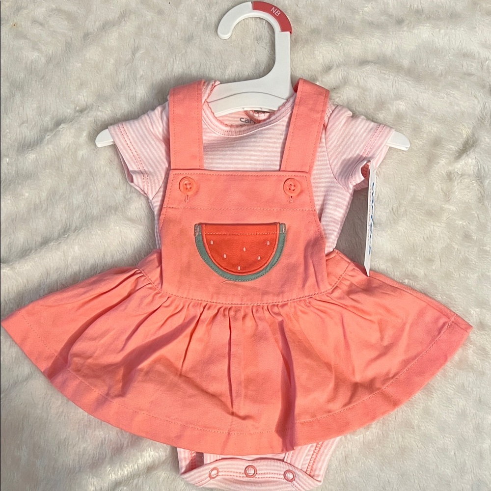 Carter's Pink Watermelon Diaper Cover Dress